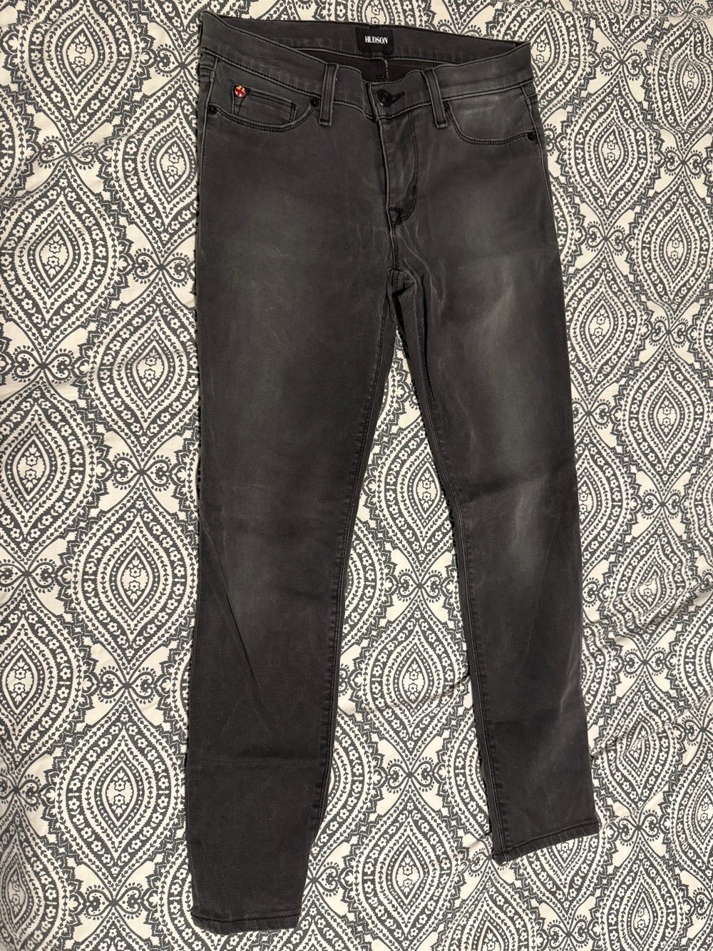 Hudson Black Denim Jeans with Branded Interior Label